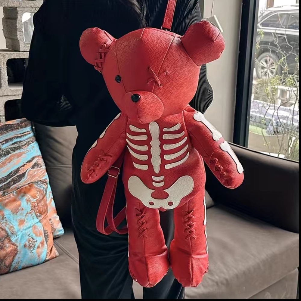 Stuffed Skeleton Teddy Bear Backpack (2 Colors Av… - image 8